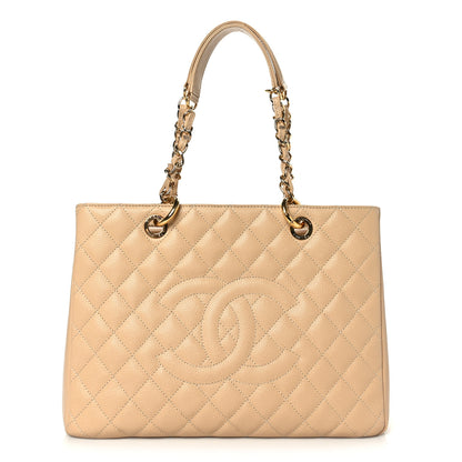 Chanel Caviar Quilted Grand Shopping Tote GST Beige Clair 1 of 10