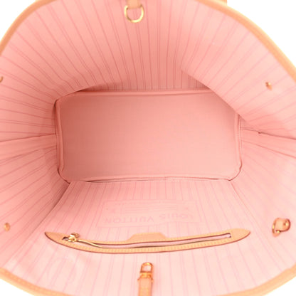 Louis Vuitton Damier Azur Neo Neverfull MM Rose Ballerine 5 of 9