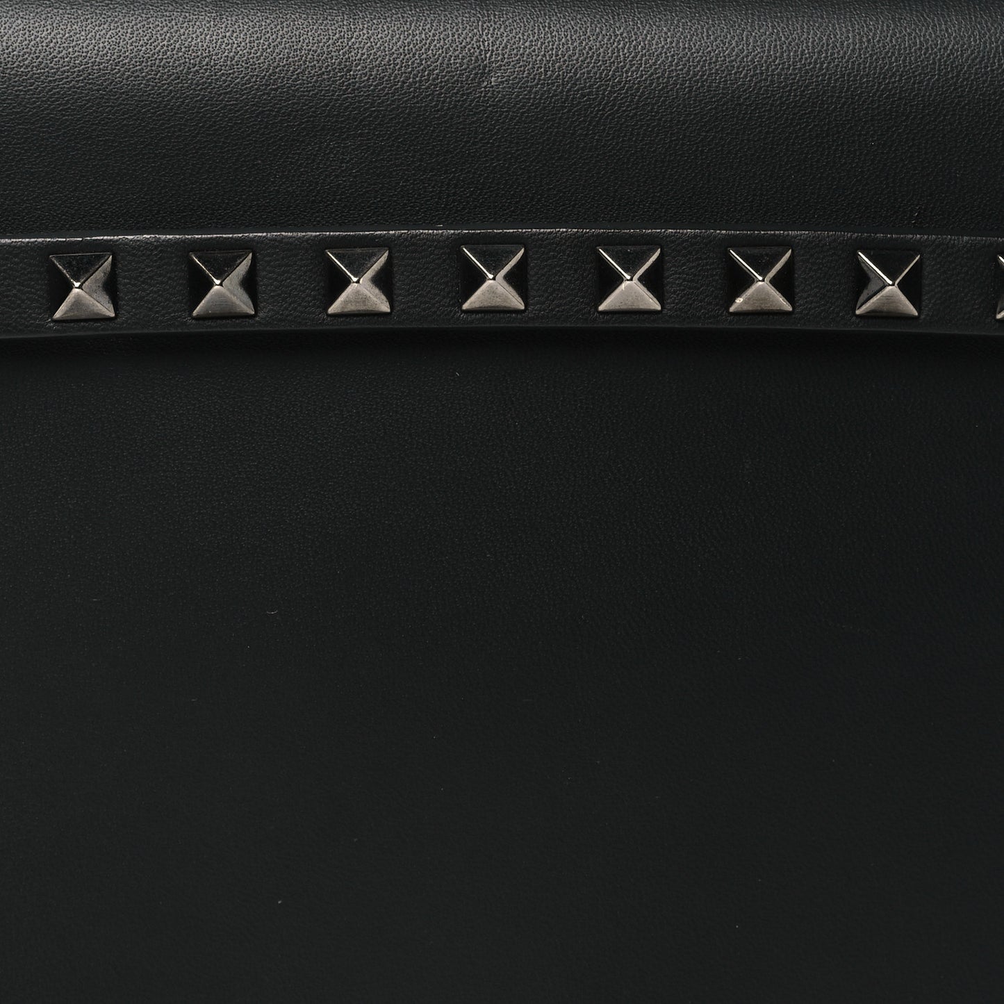 Nappa Rockstud Wristlet Clutch Black