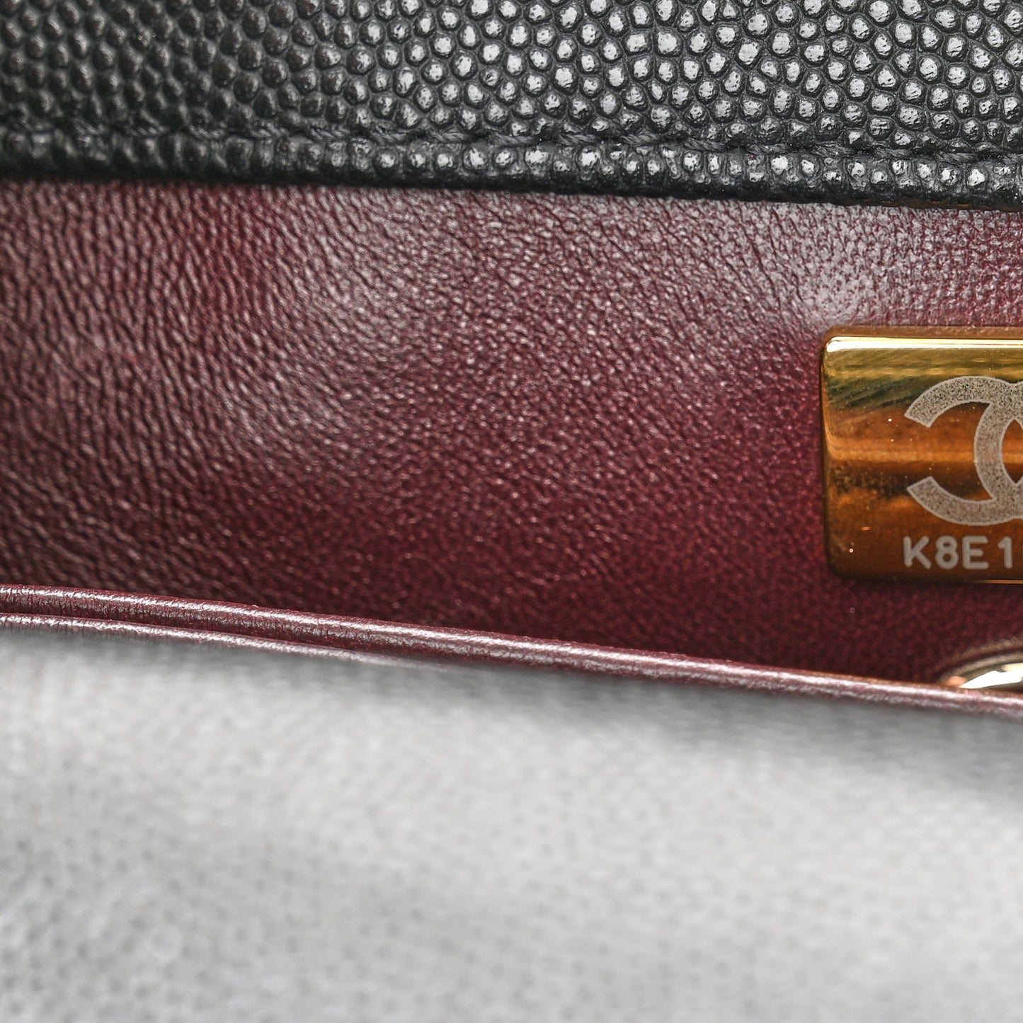 Caviar Quilted Mini Coco Handle Flap Black