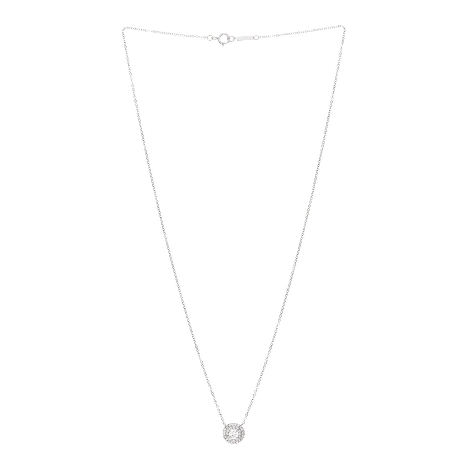 Tiffany Platinum Diamond Soleste Pendant Necklace 3 of 6