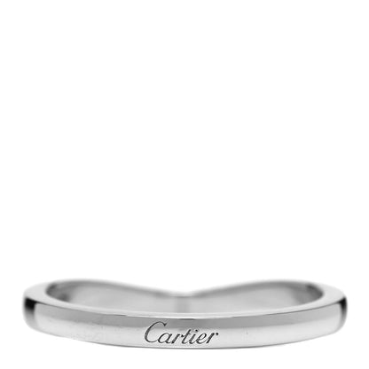 Cartier Platinum Ballerine Wedding Band Ring 54 6.75 3 of 4