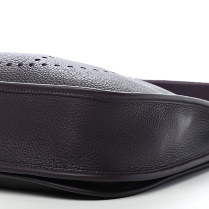 Hermes Taurillon Clemence Evelyne III PM Raisin 17 of 17