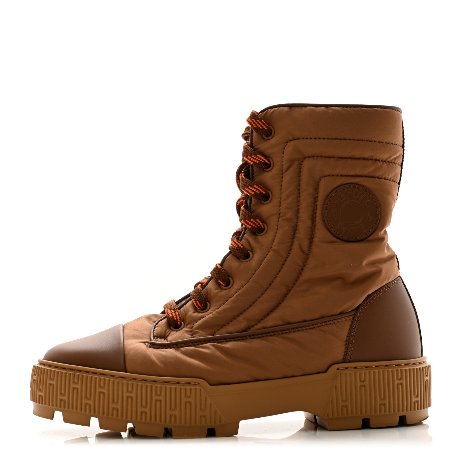 Hermes Calfskin Parachute Fresh Ankle Boots 38 Brun Amourette 1 of 9