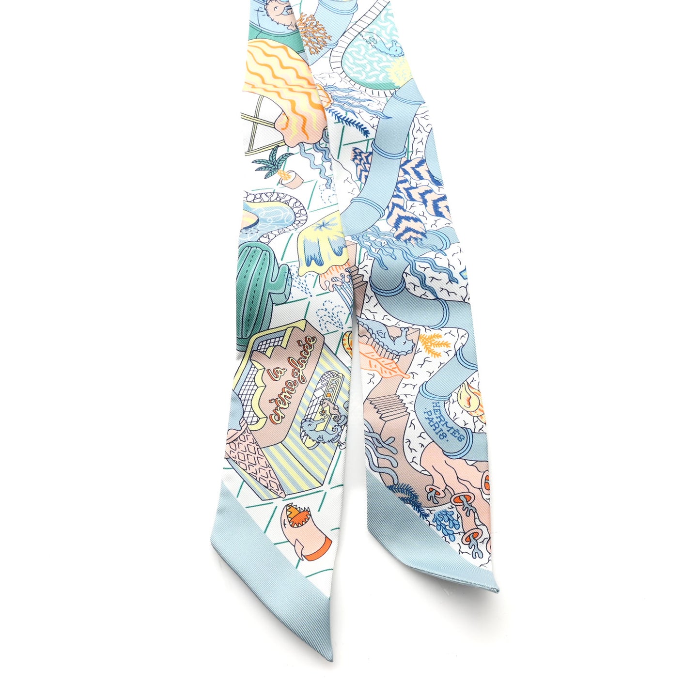 Silk Splash Park Twilly Vert De Gris Jaune Bleu