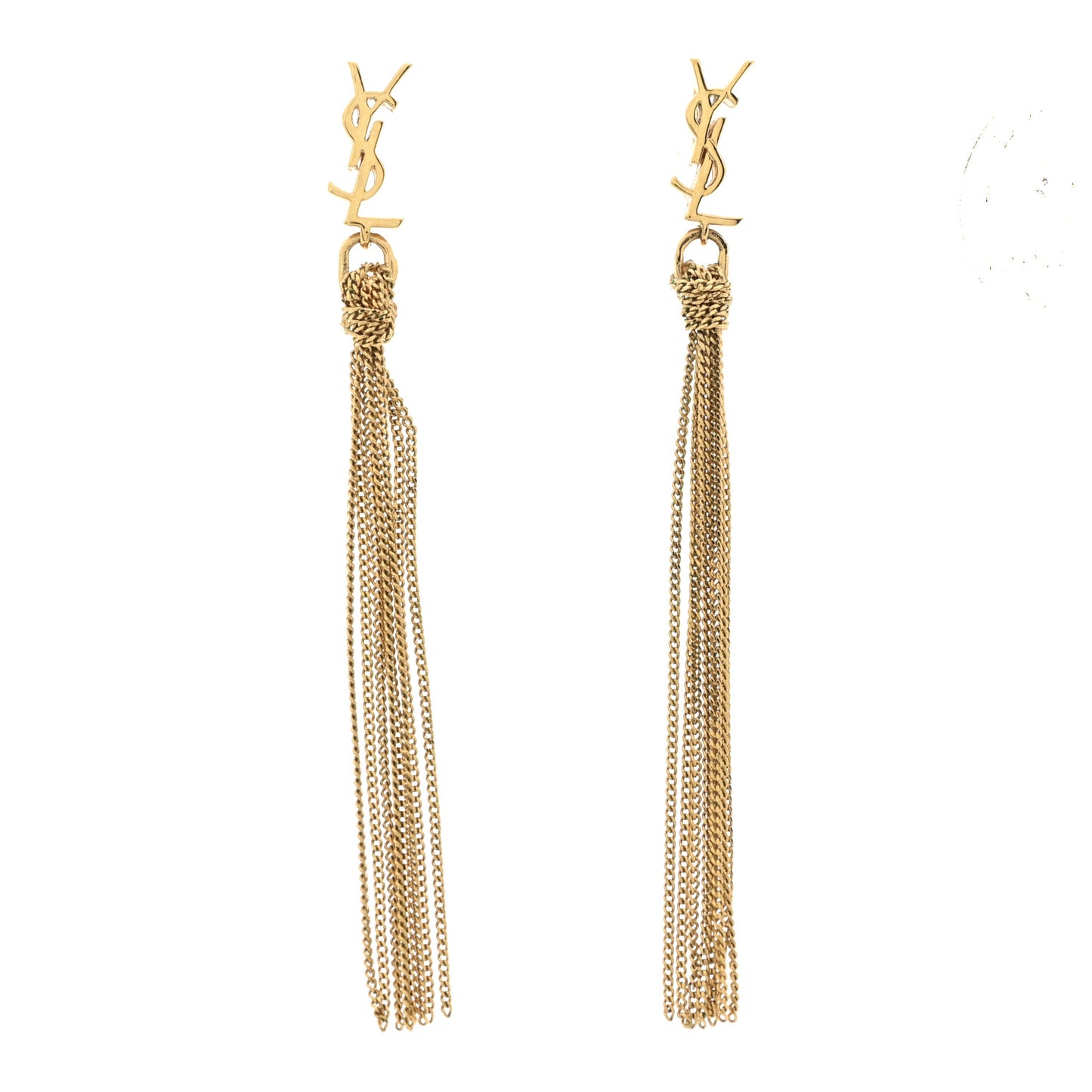 Metal Cassandre Tassel Earrings Gold
