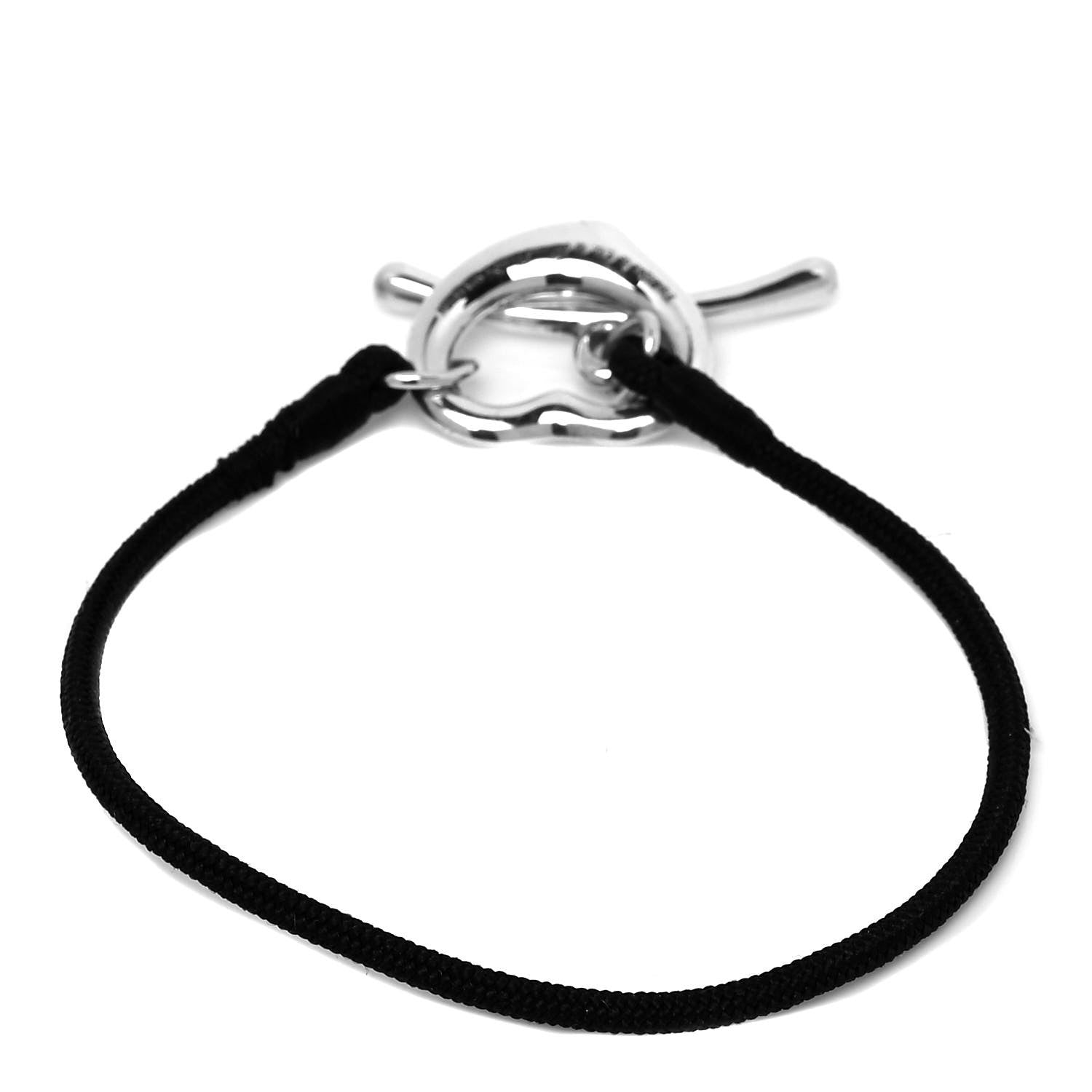 Tiffany Sterling Silver Elsa Peretti Open Heart Silk Cord Bracelet 3 of 4