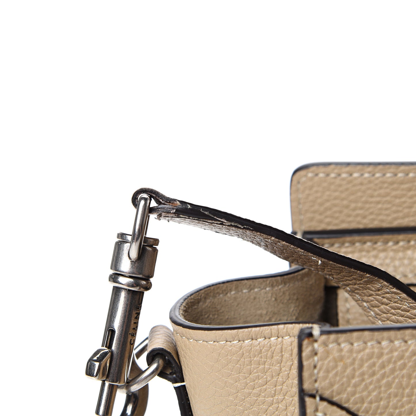 Drummed Calfskin Nano Luggage Dune