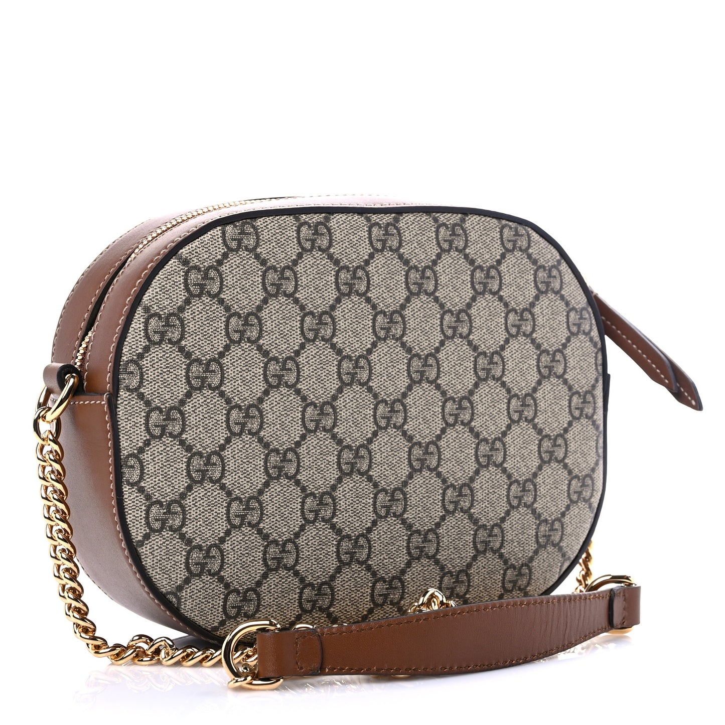 GG Supreme Monogram Butterfly Embroidered Mini Chain Shoulder Bag Beige Tuscany
