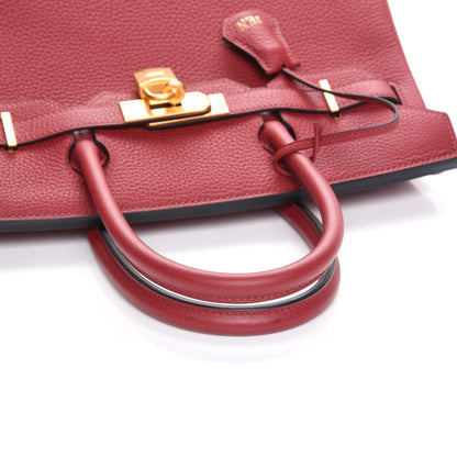 Hermes Taurillon Clemence Birkin 30 Rouge Grenat 10 of 28