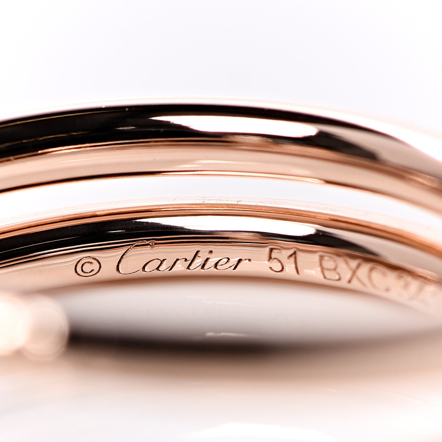 18K Pink Gold Diamond Double Juste Un Clou Ring 51 5.75