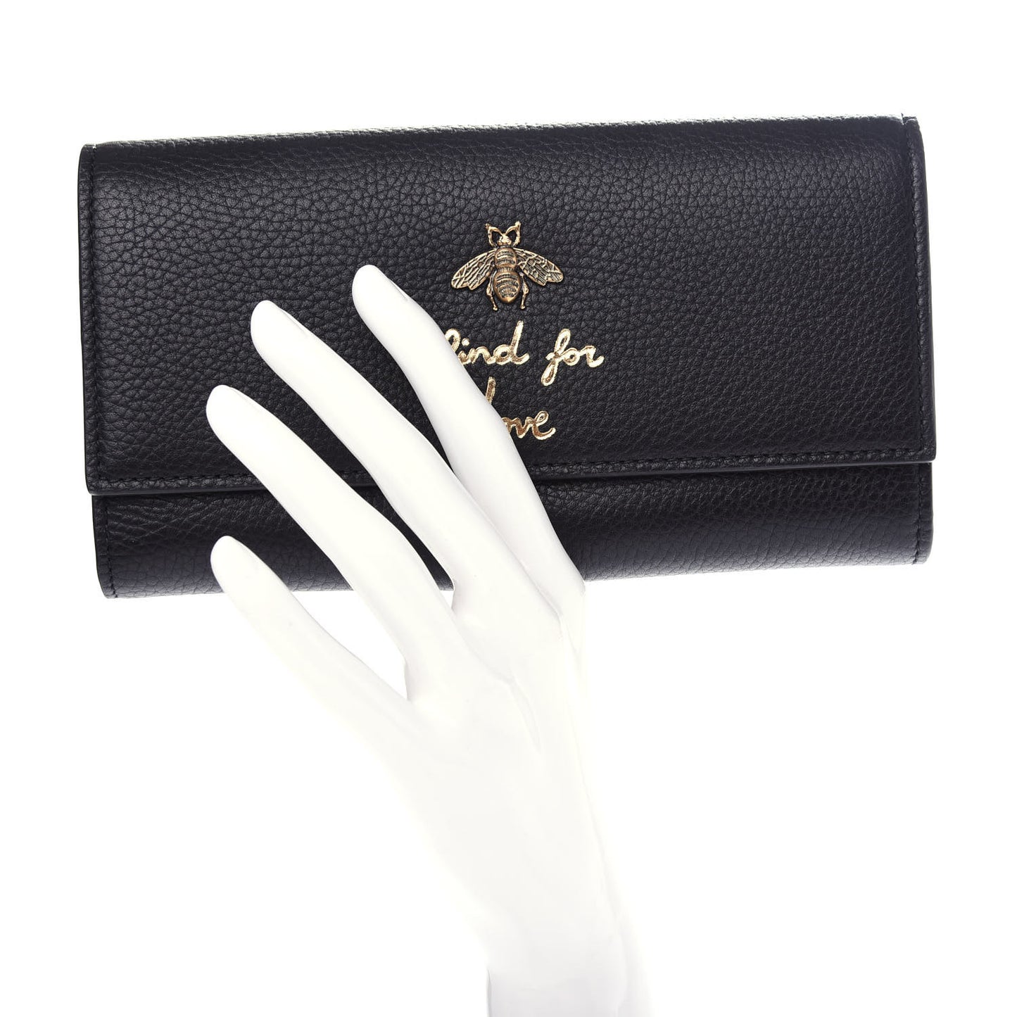 Calfskin Animalier Continental Wallet Black