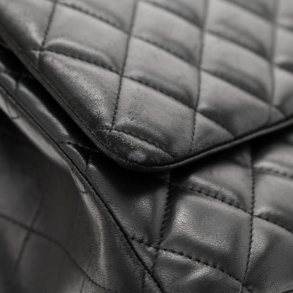 Chanel Lambskin Quilted Maxi Double Flap Black 14 of 19