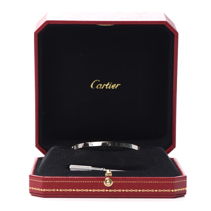 Cartier 18K White Gold Small LOVE Bracelet 16 7 of 7