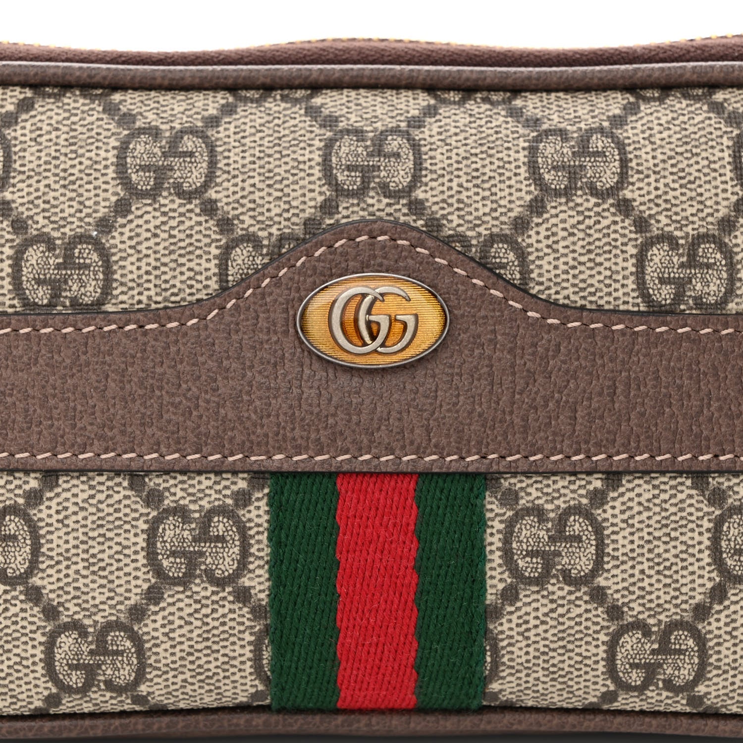 Gucci GG Supreme Monogram Web Ophidia Belted iPhone Case 85 34 Dark Brown 9 of 14
