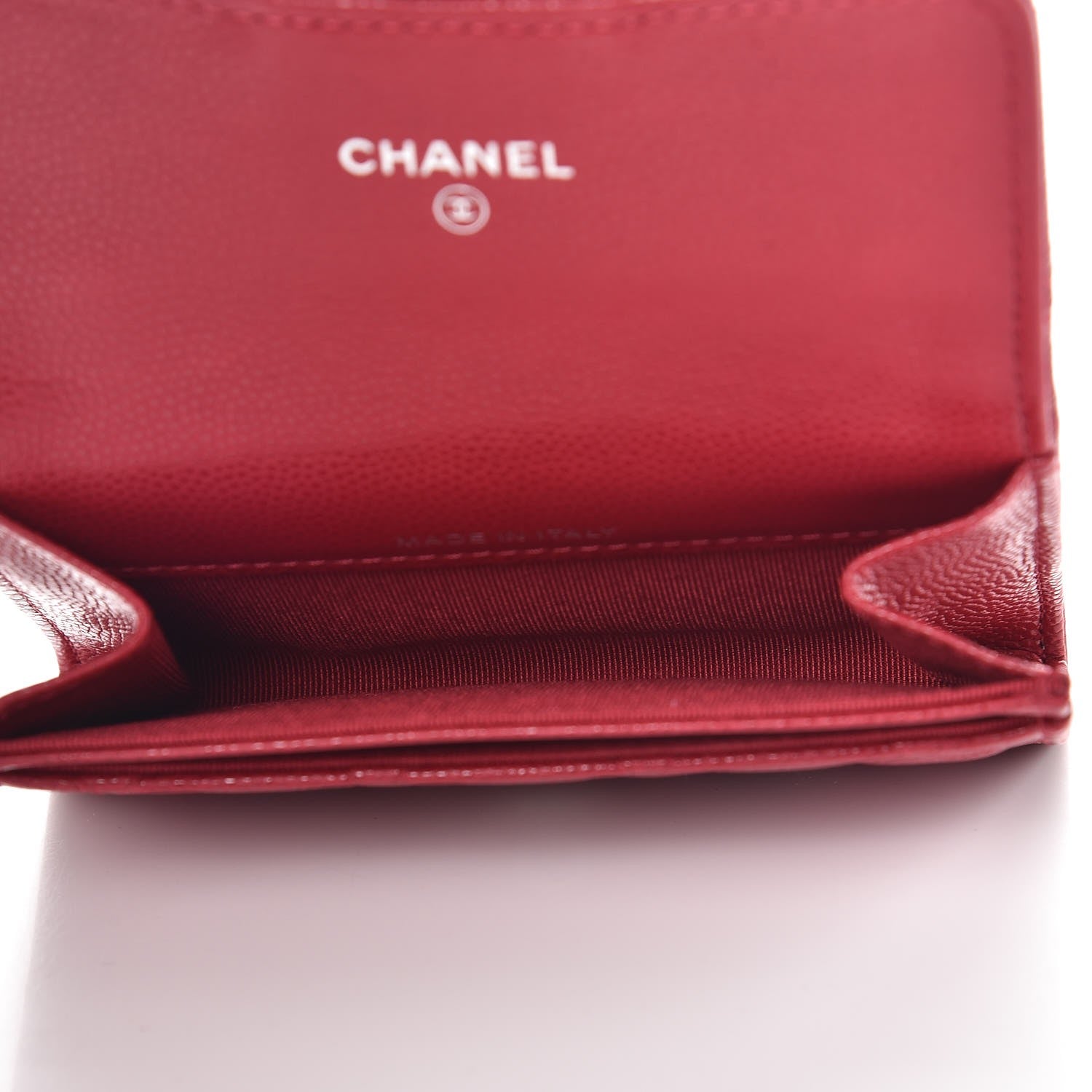 Chanel Caviar Quilted Card Holder Dark Pink 5 of 8