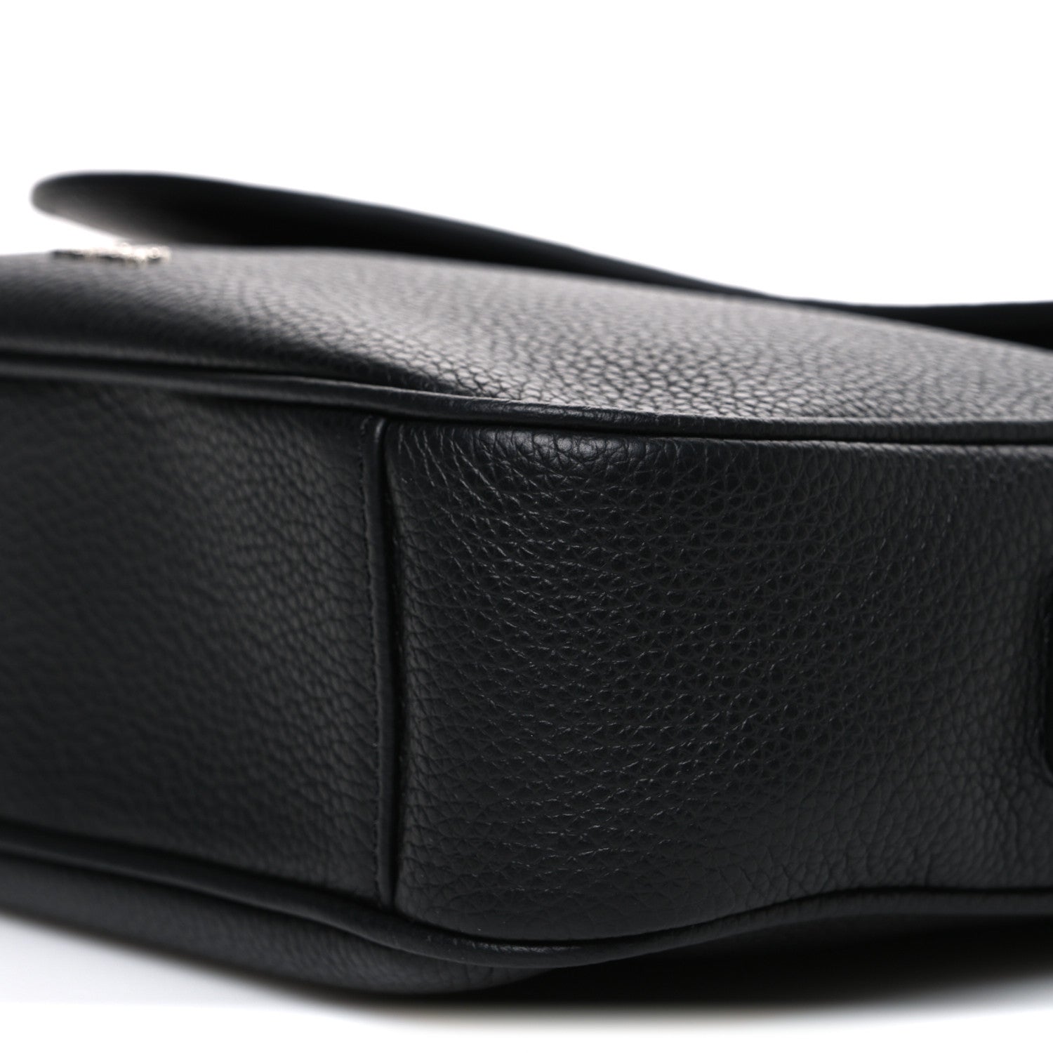 Christian Dior Grained Calfskin Saddle Messenger Bag Black 10 of 10