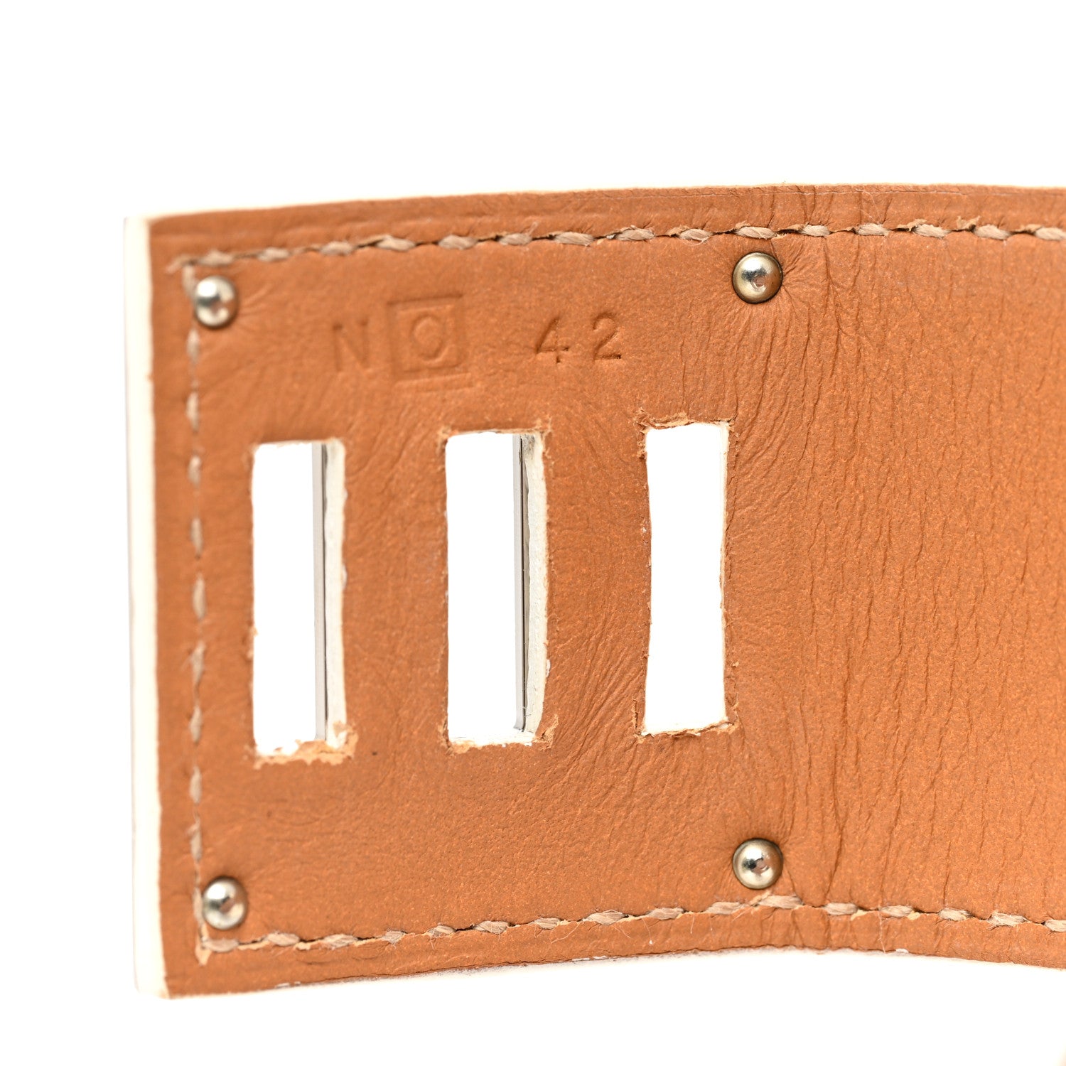 Hermes Epsom Kelly Dog Bracelet White 5 of 5