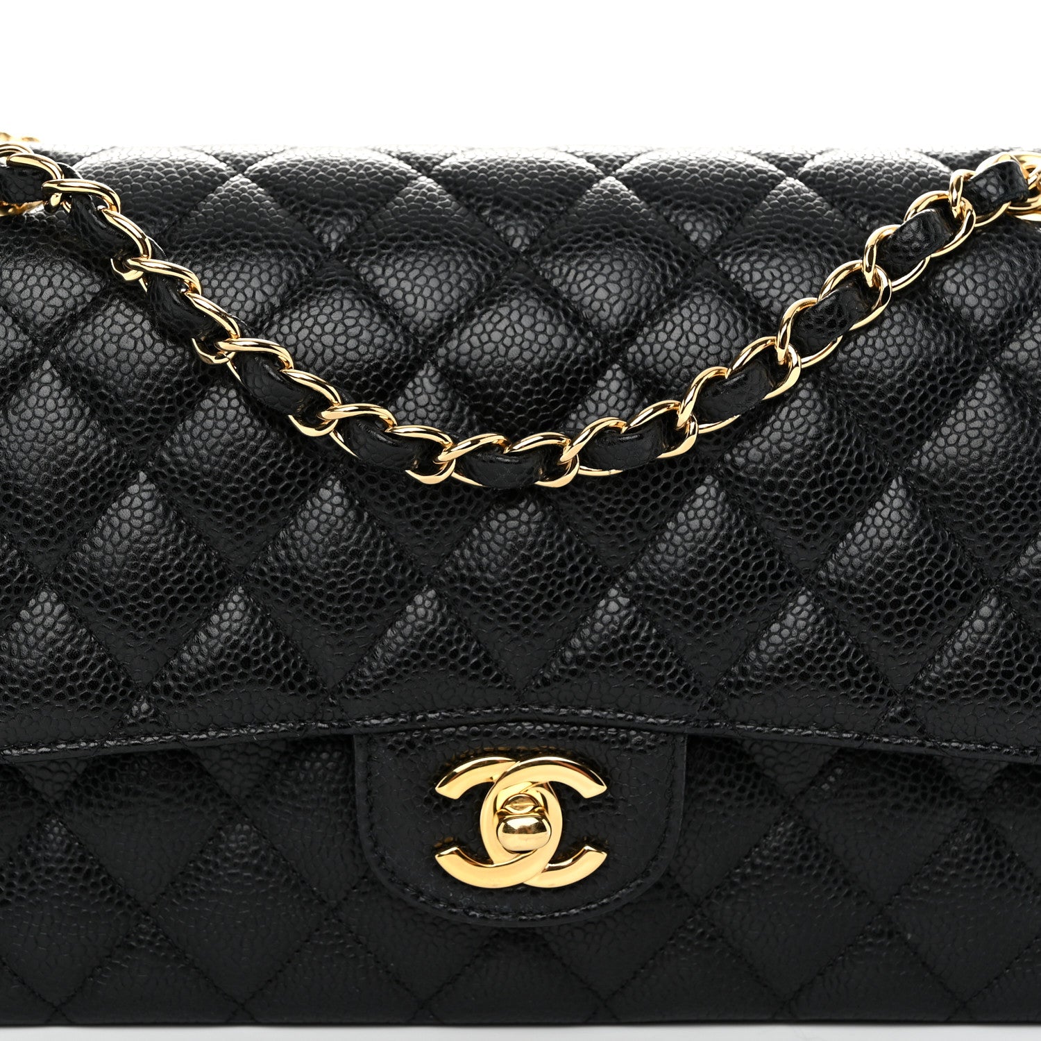 Chanel Caviar Quilted Medium Double Flap Black 8 of 10
