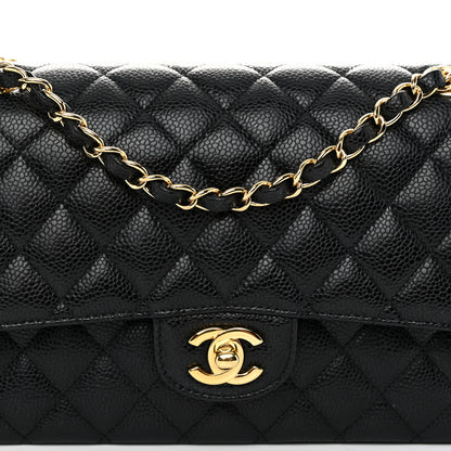 Chanel Caviar Quilted Medium Double Flap Black 8 of 10