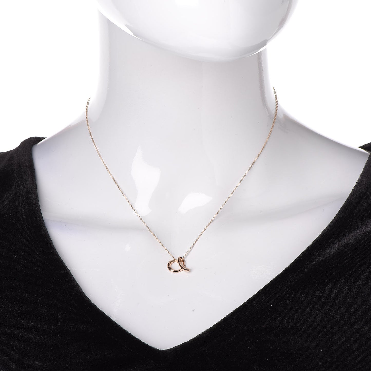 18K Yellow Gold Elsa Peretti Letter "A" Pendant Necklace
