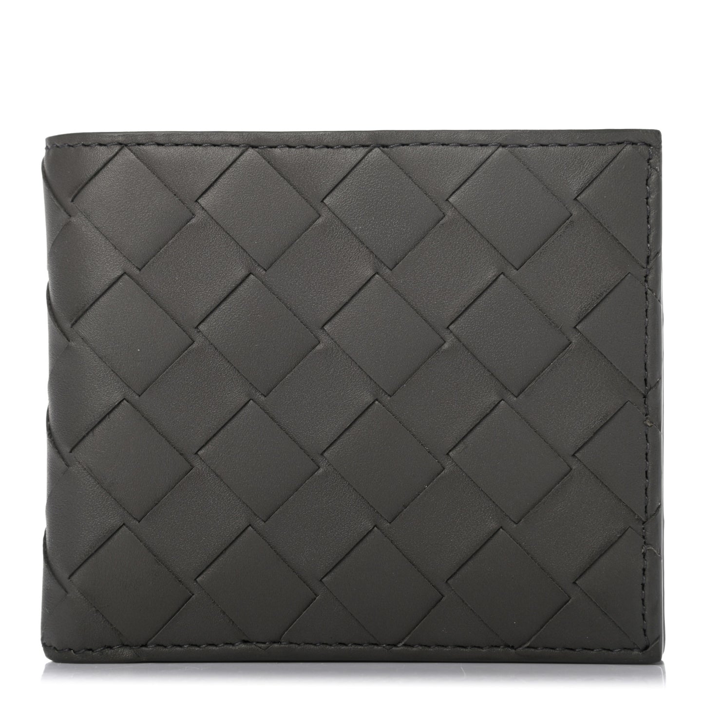 Nappa Maxi Intrecciato Bi-Fold Wallet Light Graphite