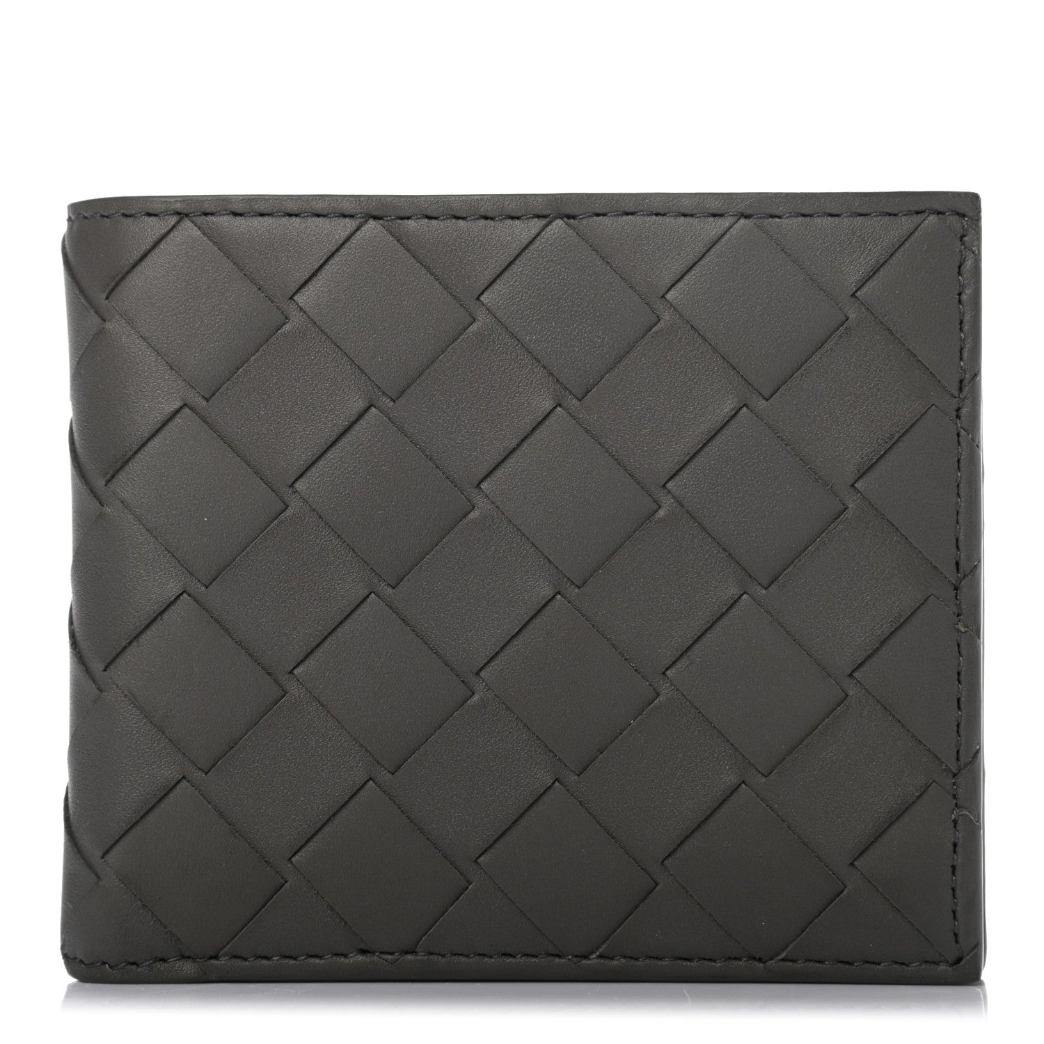 Bottega Veneta Nappa Maxi Intrecciato Bi-Fold Wallet Light Graphite 1 of 6