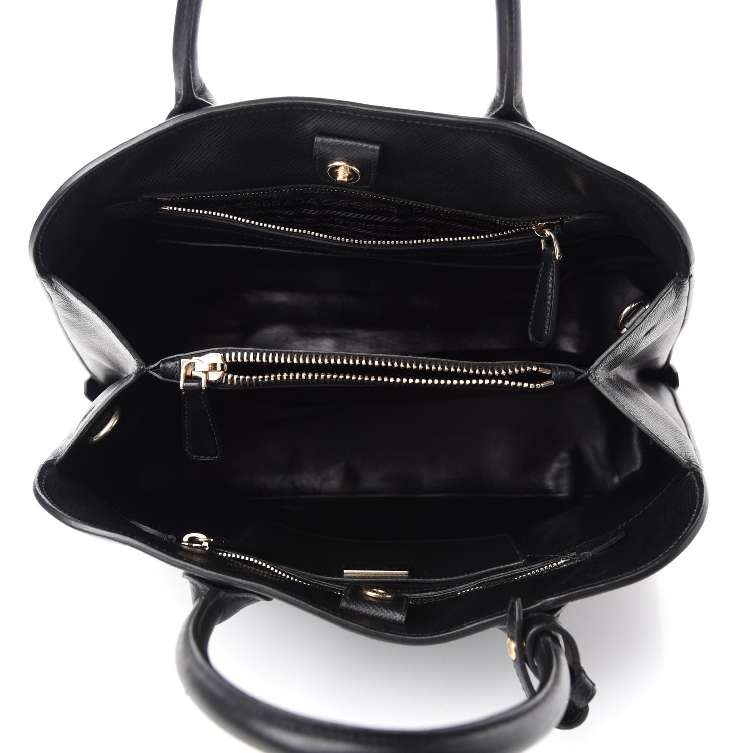 Prada Saffiano Cuir Open Promenade Tote Black 5 of 15