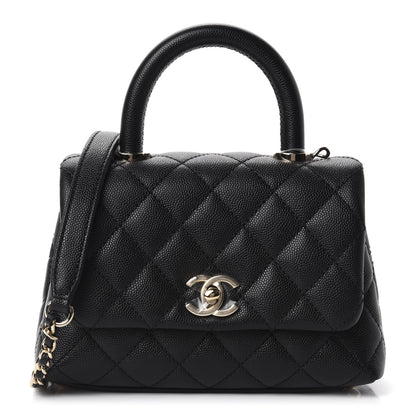 Chanel Caviar Quilted Extra Mini Coco Handle Flap Black 1 of 11