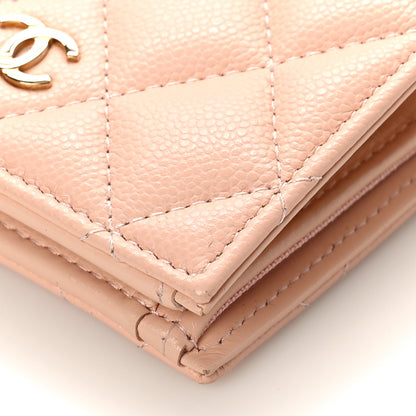 Chanel Caviar Quilted Compact Bifold Wallet Pink 9 of 9