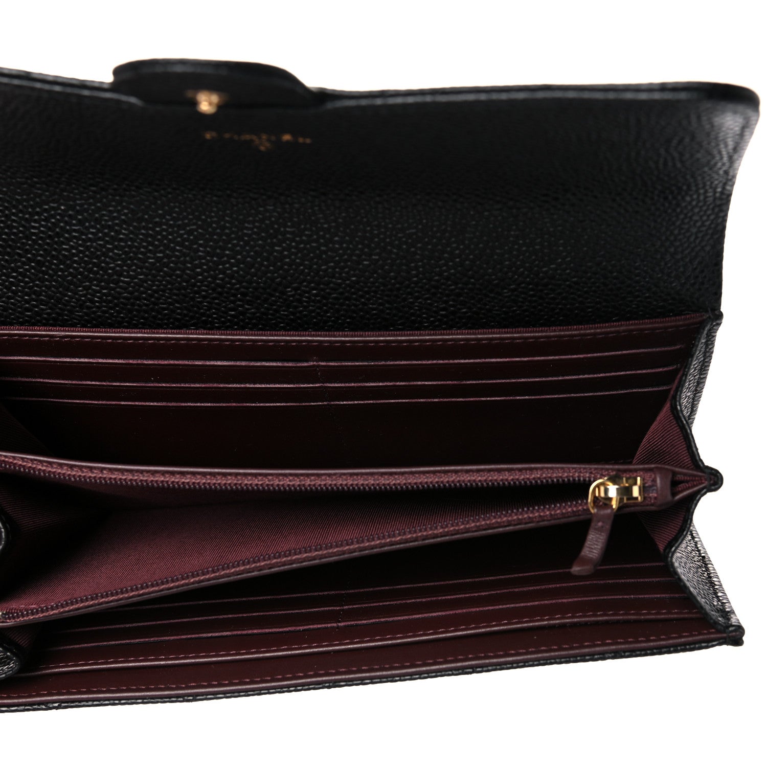 Chanel Caviar Quilted Large Gusset Flap Wallet Black 5 of 11