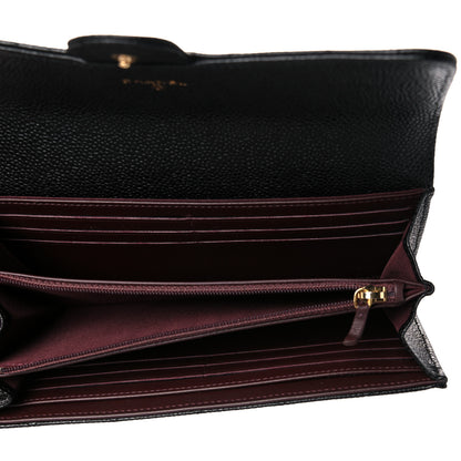 Chanel Caviar Quilted Large Gusset Flap Wallet Black 5 of 11