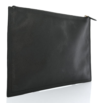 Givenchy Textured Coated Canvas Bambi Print Medium Cosmetic Pouch Black 3 of 8