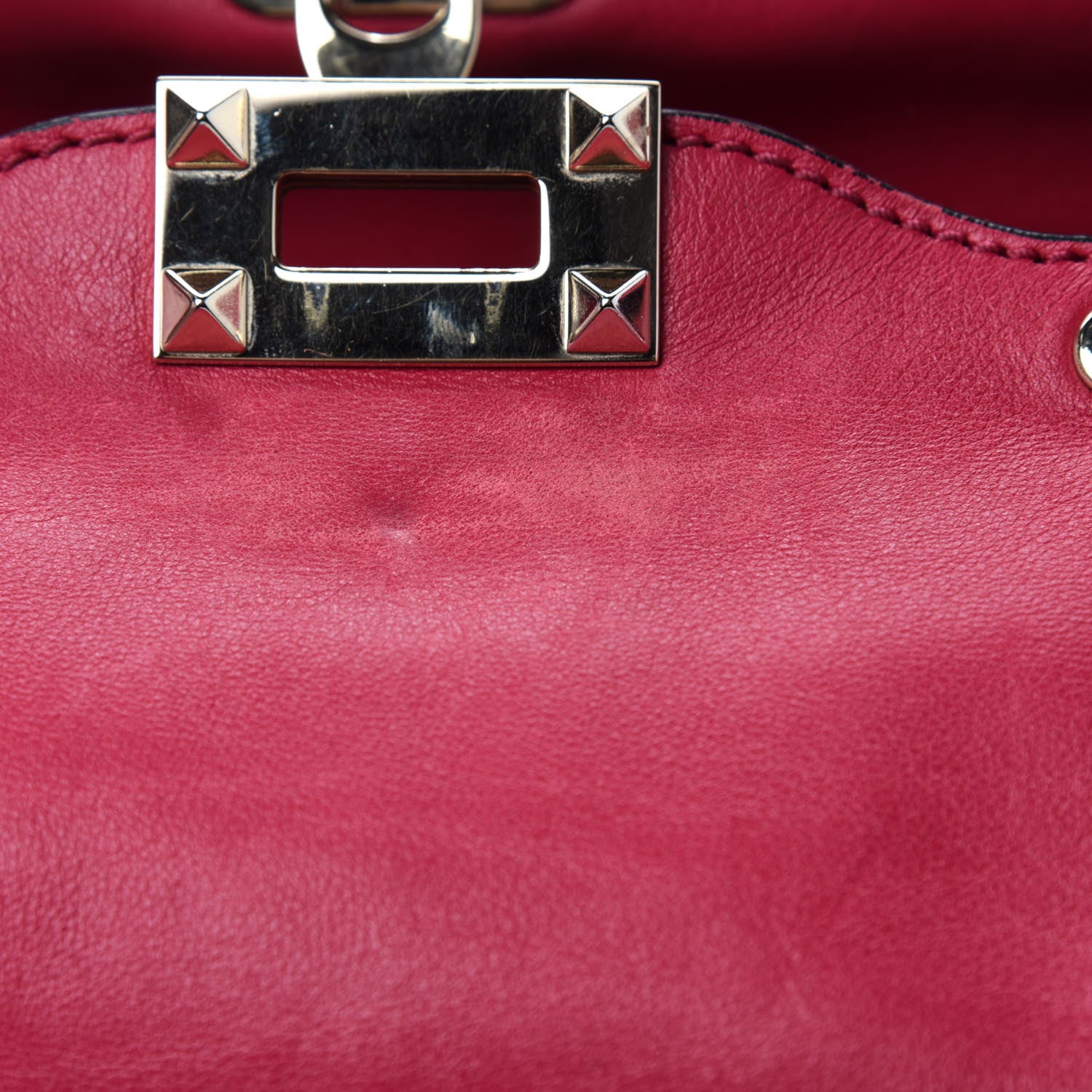 Valentino Garavani Vitello Small Rockstud Tote Cyclamin 10 of 12