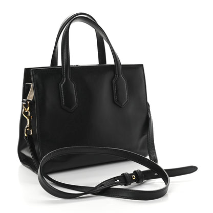 Gucci Calfskin Marmont Ribbon Top Handle Bag Black 2 of 10