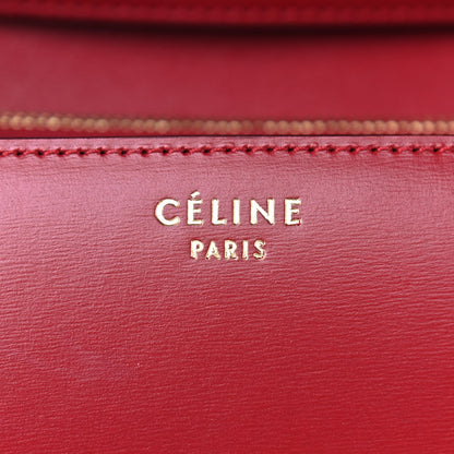 Celine Box Calfskin Medium Classic Box Flap Bag Red 8 of 10