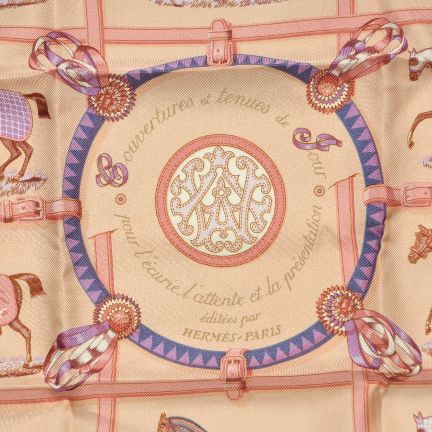 Hermes Silk Couvertures Et Tenues de Jour Pocket Square 3 of 6