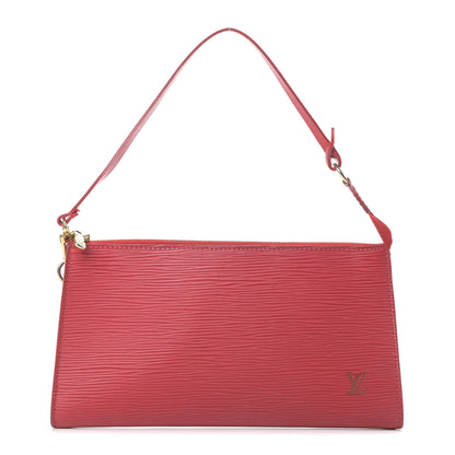 Louis Vuitton Epi Pochette Accessories 24 Castillan Red 1 of 13