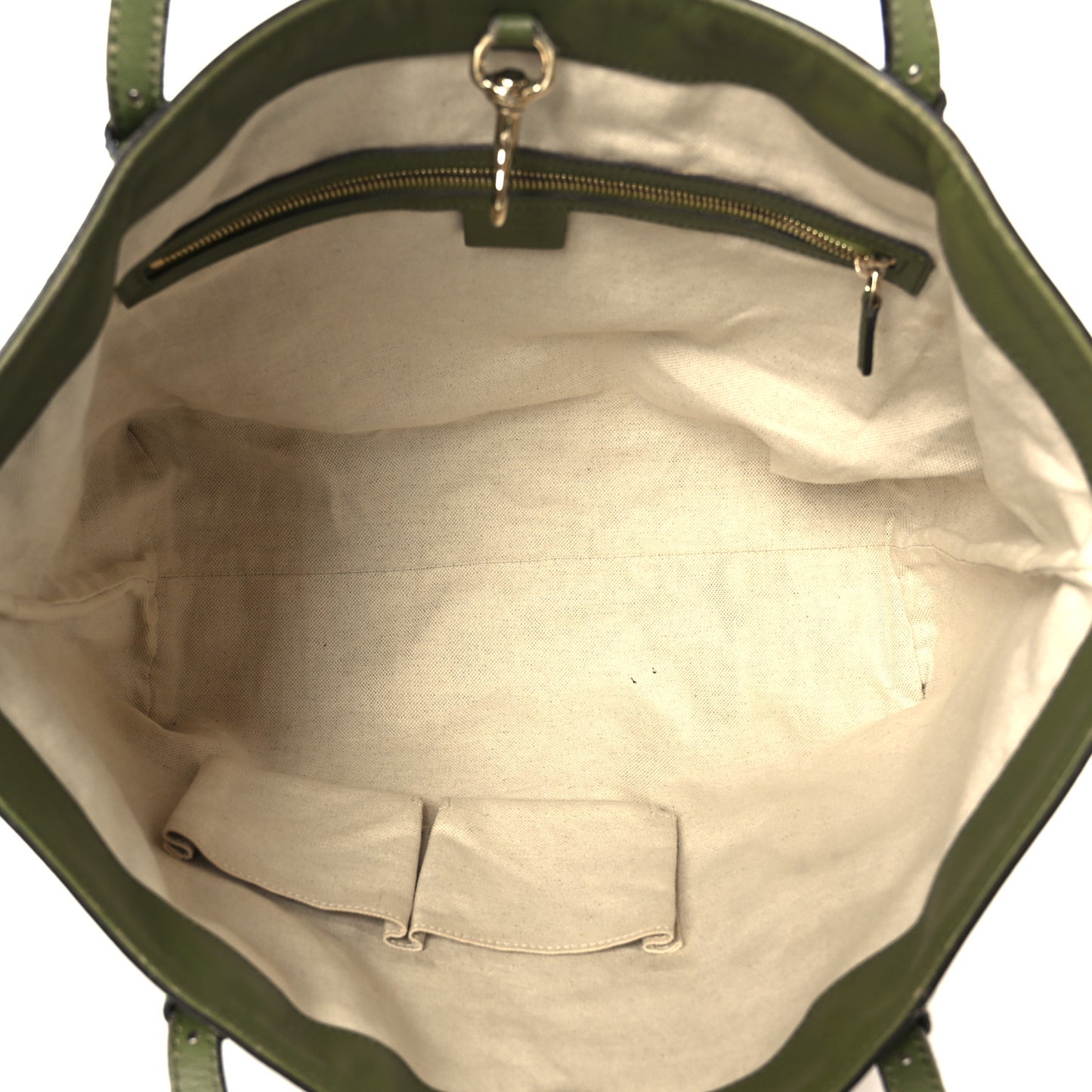 GG Supreme Monogram Medium Nice Tote Green