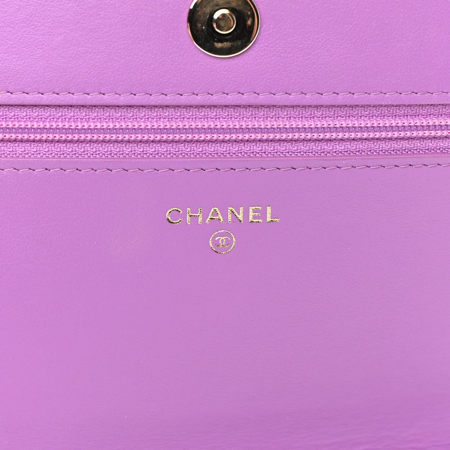 Caviar Quilted Boy Wallet On Chain WOC Purple
