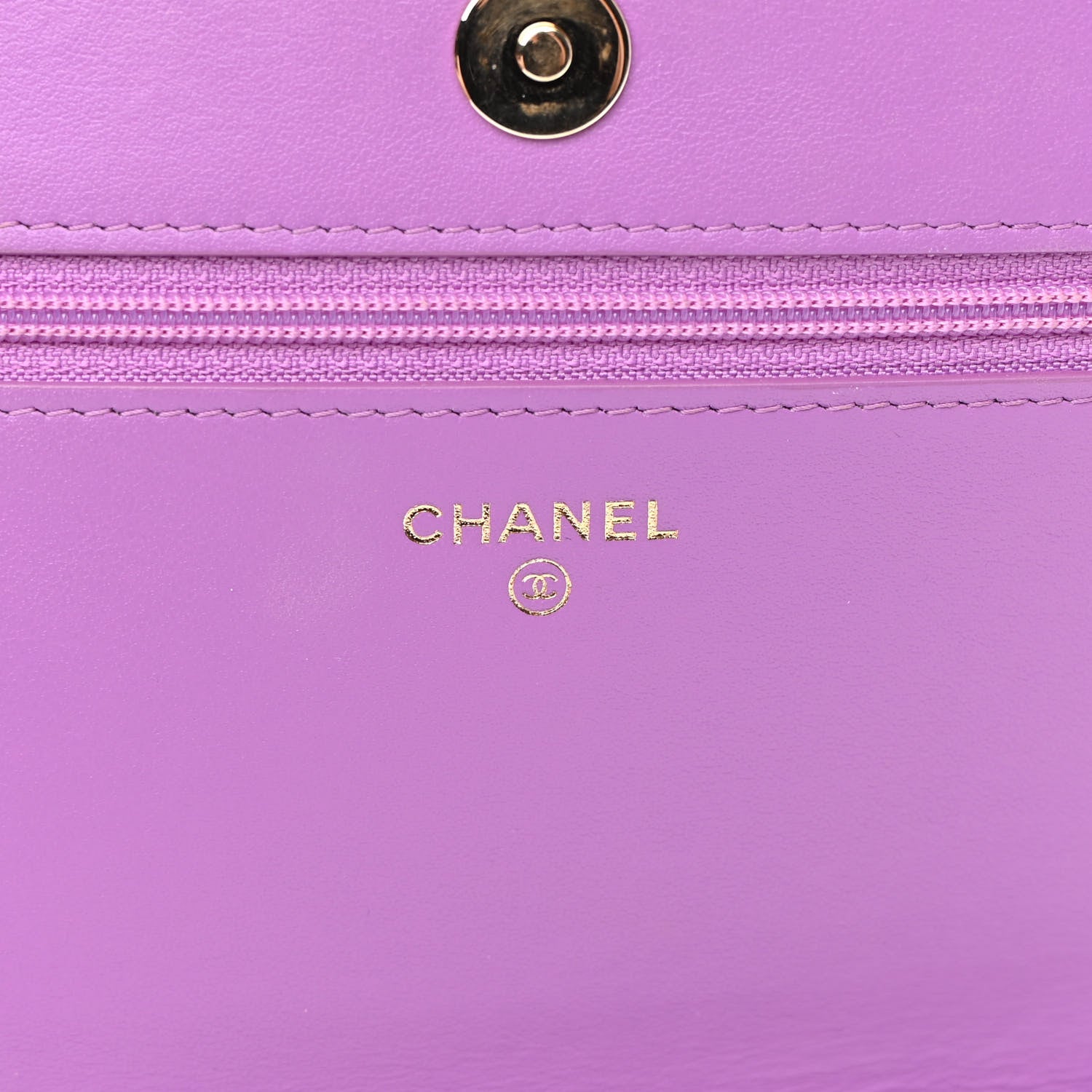 Chanel Caviar Quilted Boy Wallet On Chain WOC Purple 6 of 14