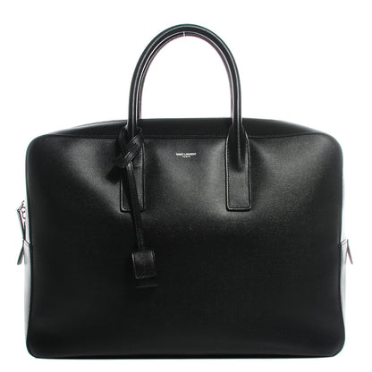 Saint Laurent Grain de Poudre Classic Museum Large Briefcase Black 1 of 9