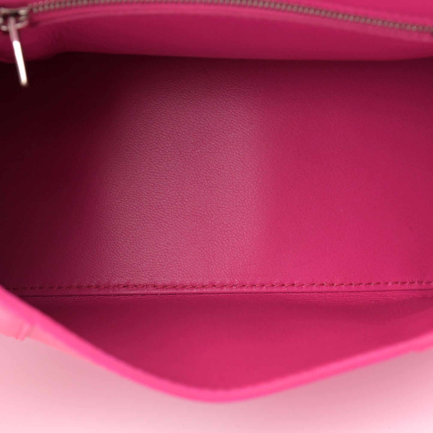 Shiny Box Calfskin Small Hourglass Top Handle Bag Acid Fuchsia