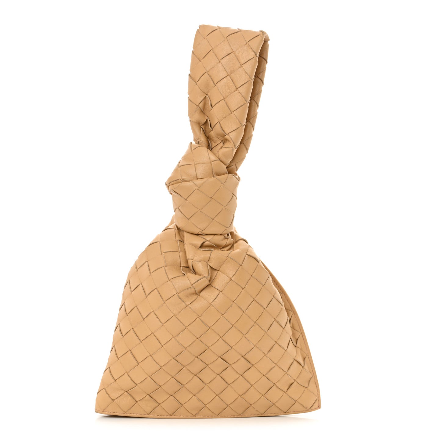 Nappa Intrecciato Mini BV Twist Almond
