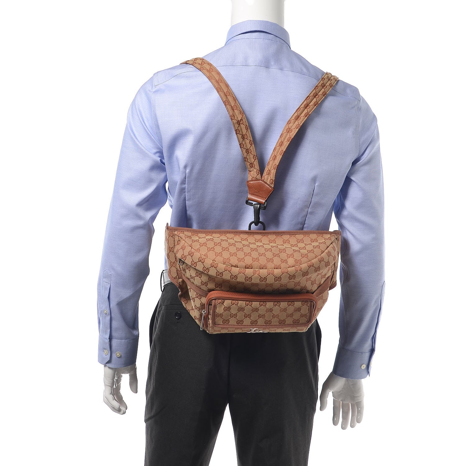 Gucci X MLB GG Monogram LA Dodgers Convertible Belt Bag Beige Ruggine Ivory 2 of 10