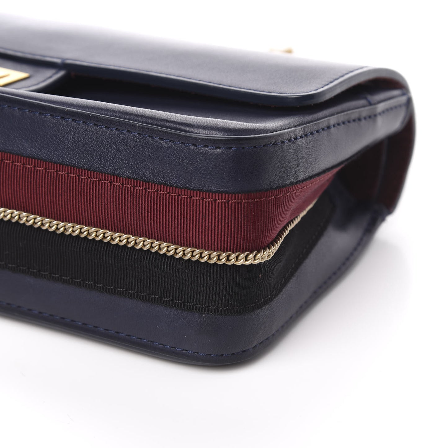 Calfskin Nude 2.55 Medals Reissue 225 Flap Navy