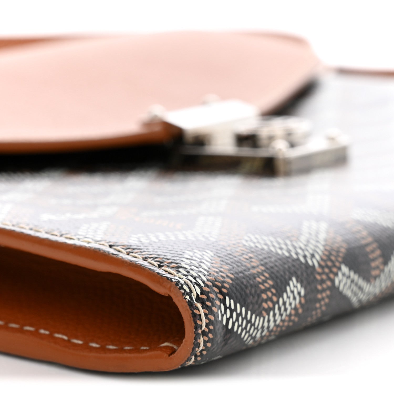 Goyard Goyardine Calfskin Chypre Wallet Pouch Black Gold 8 of 10