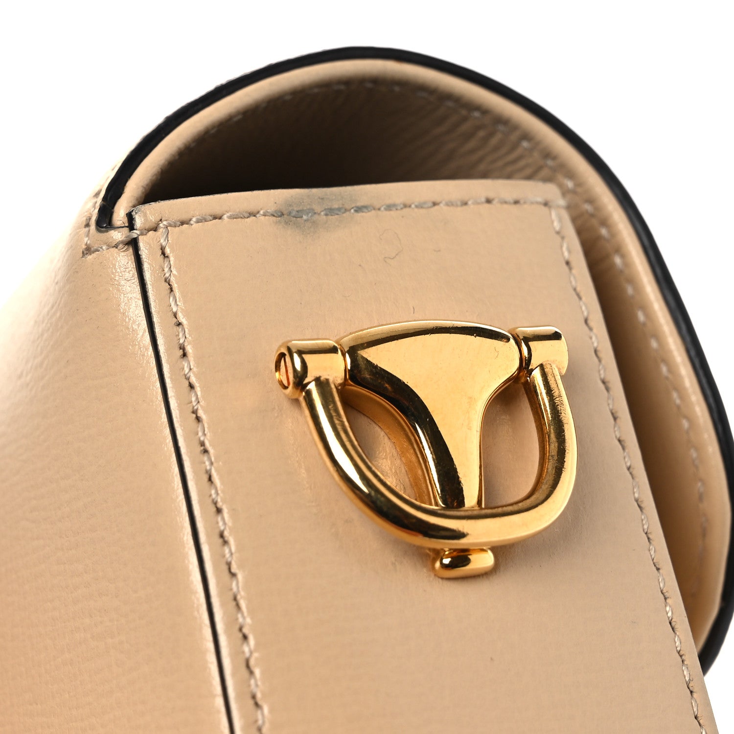 Gucci Azalea Calfskin Web Mini Horsebit 1955 Shoulder Bag Bubble Tea 10 of 13