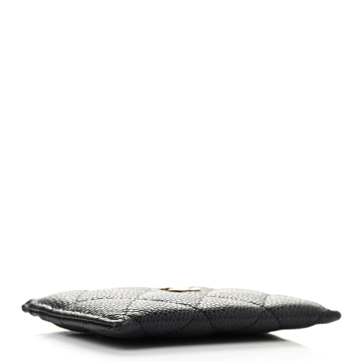 Caviar Quilted Card Holder Black