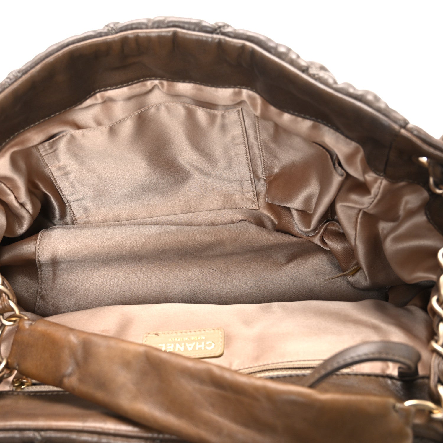 Chanel Calfskin Bubble Quilt Accordion Flap Brown 5 of 10